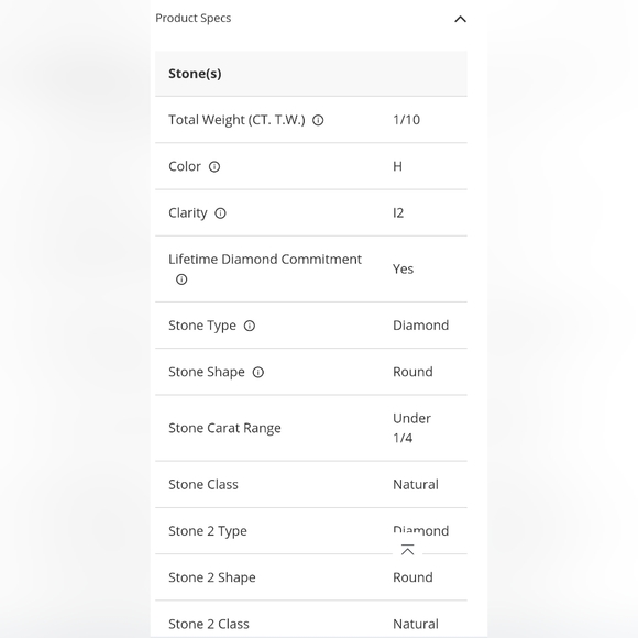 Diamond Heart Necklace 1/10 ct tw Round 10K White Gold 17" by Jared - Picture 4 of 6